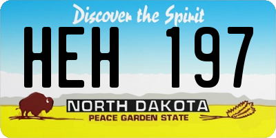 ND license plate HEH197