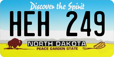 ND license plate HEH249