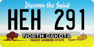 ND license plate HEH291