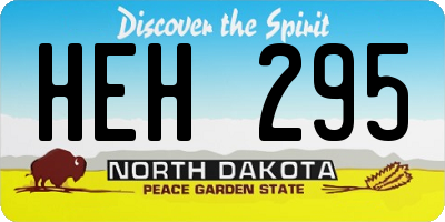 ND license plate HEH295