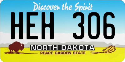 ND license plate HEH306