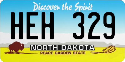 ND license plate HEH329