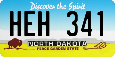 ND license plate HEH341