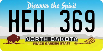 ND license plate HEH369