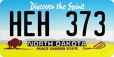 ND license plate HEH373