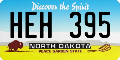 ND license plate HEH395