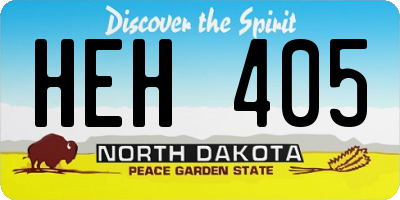 ND license plate HEH405