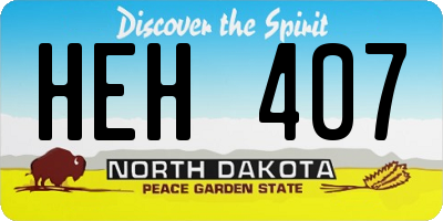 ND license plate HEH407