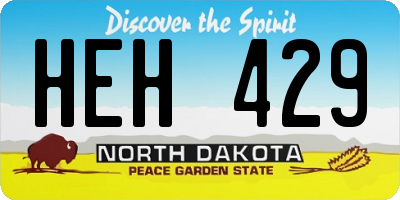 ND license plate HEH429