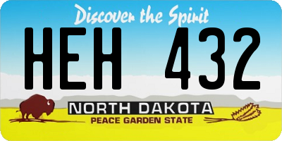 ND license plate HEH432