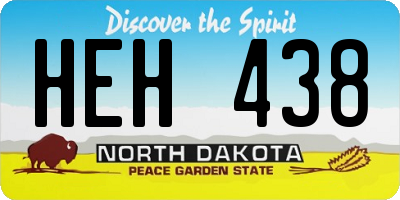 ND license plate HEH438