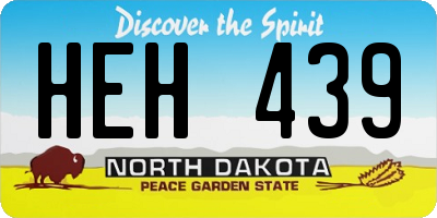 ND license plate HEH439