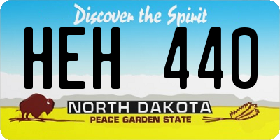 ND license plate HEH440