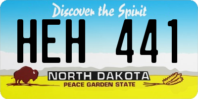 ND license plate HEH441