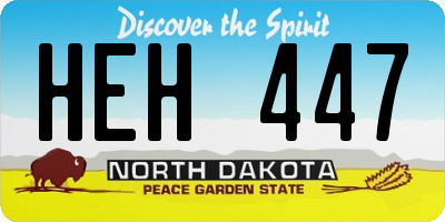 ND license plate HEH447