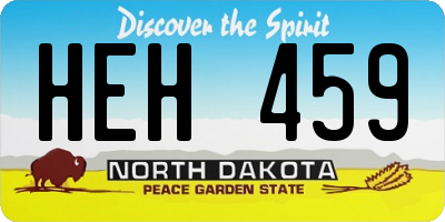 ND license plate HEH459