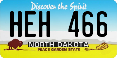ND license plate HEH466