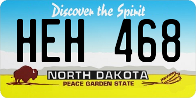 ND license plate HEH468