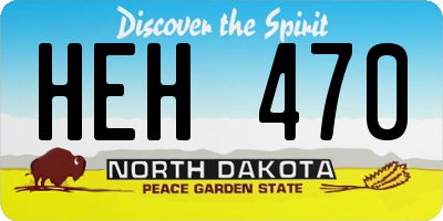 ND license plate HEH470