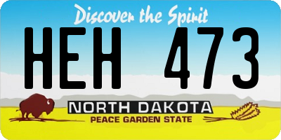ND license plate HEH473
