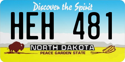 ND license plate HEH481