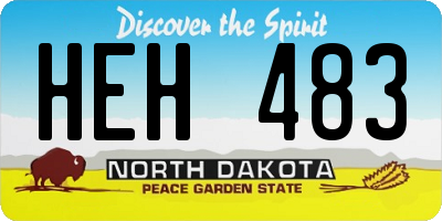 ND license plate HEH483
