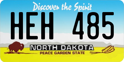 ND license plate HEH485