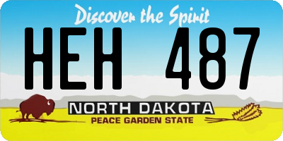 ND license plate HEH487