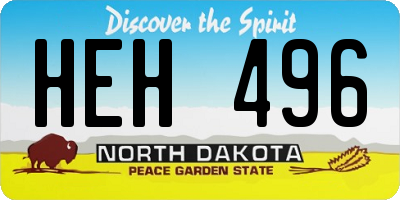 ND license plate HEH496
