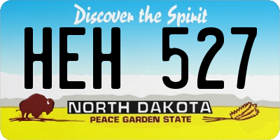 ND license plate HEH527