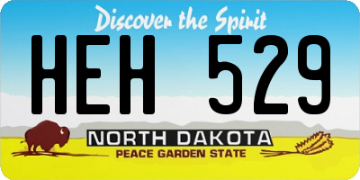 ND license plate HEH529