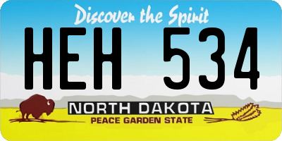 ND license plate HEH534