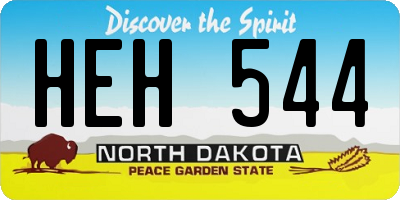 ND license plate HEH544