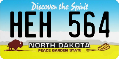 ND license plate HEH564