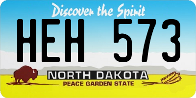 ND license plate HEH573
