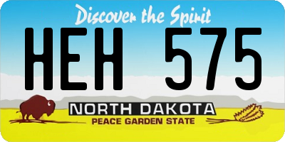 ND license plate HEH575