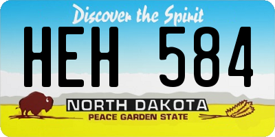 ND license plate HEH584