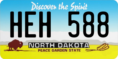 ND license plate HEH588