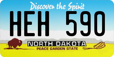 ND license plate HEH590