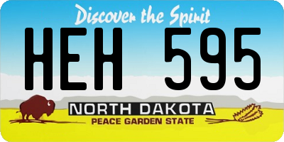 ND license plate HEH595