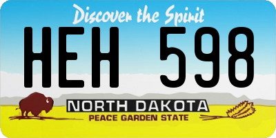 ND license plate HEH598