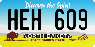 ND license plate HEH609