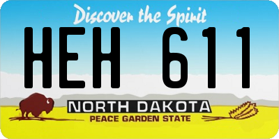 ND license plate HEH611