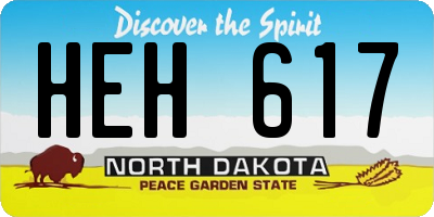 ND license plate HEH617