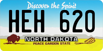 ND license plate HEH620