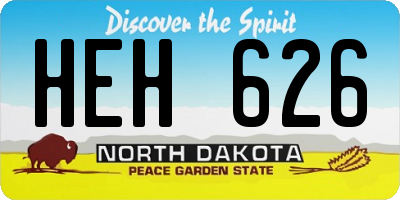 ND license plate HEH626