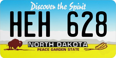 ND license plate HEH628