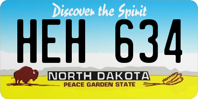 ND license plate HEH634