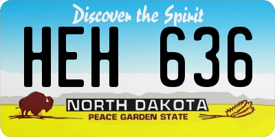 ND license plate HEH636