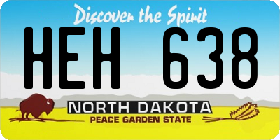 ND license plate HEH638
